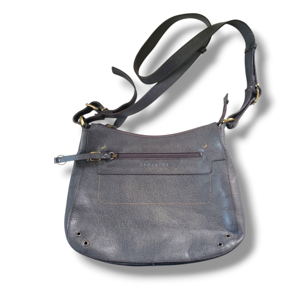 Lamarthe | GUC Cute Gray Leather Hobo Crossbody Bag